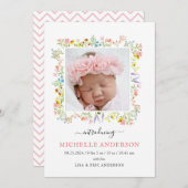 ワイルドフラワーズ生誕の告知カード 案内状 (正面/裏面)