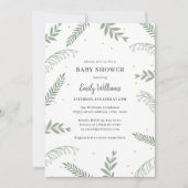 ワイルドフラワーズ男女兼用ベイビーシャワー 招待状 (正面)