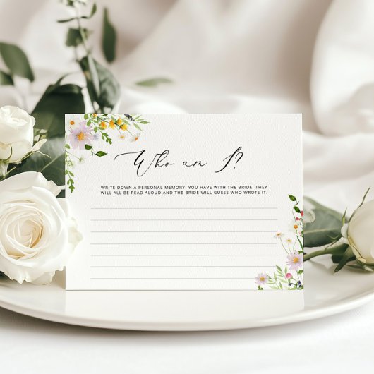 ワイルドフラワーズ私はブライダルシャワーゲーム