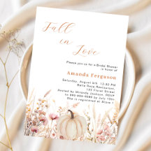 ワイルドフラワーズ秋ラブカボチャ予算ブライダルシャワー