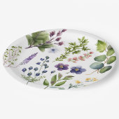 ワイルドフラワーズ紙プレート ペーパープレート (アングル)