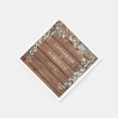 ワイルドフラワーズ素朴フローラカ結婚ケード スタンダードカクテルナプキン (角)