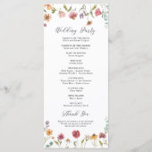 ワイルドフラワーズ結婚式 プログラム (裏面)