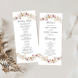 ワイルドフラワーズ結婚式 プログラム