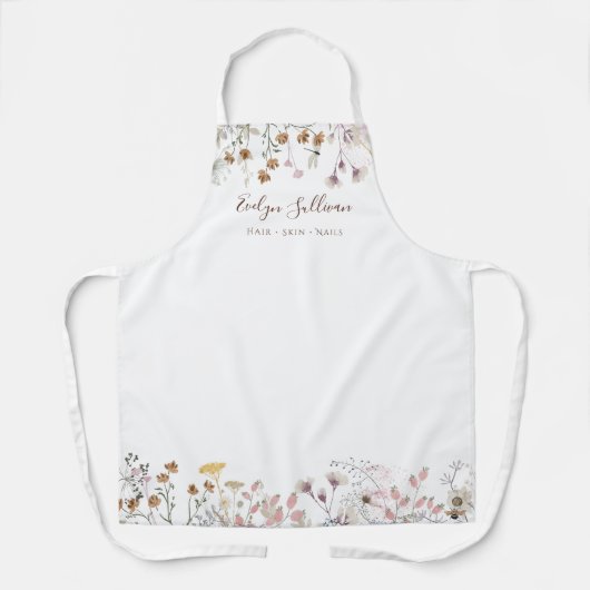 ワイルドフラワーズ美しいプロフェッショナルエプロン エプロン (正面)