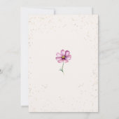 ワイルドフラワーズ蝶フローラシックブライダルシャワー 招待状 (裏面)