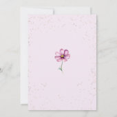 ワイルドフラワーズ蝶フローラフレームブライダルシャワー 招待状 (裏面)