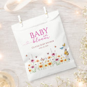 ワイルドフラワーズ蝶ベビーイン開花ベビーシャワー フェイバーバッグ (クリップ留めされた状態)