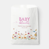 ワイルドフラワーズ蝶ベビーイン開花ベビーシャワー フェイバーバッグ (正面)