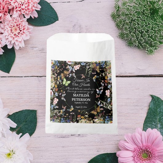 ワイルドフラワーズ蝶メモリアルシードパケット フェイバーバッグ