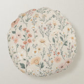 ワイルドフラワーズ装飾用クッション ラウンドクッション (裏面)