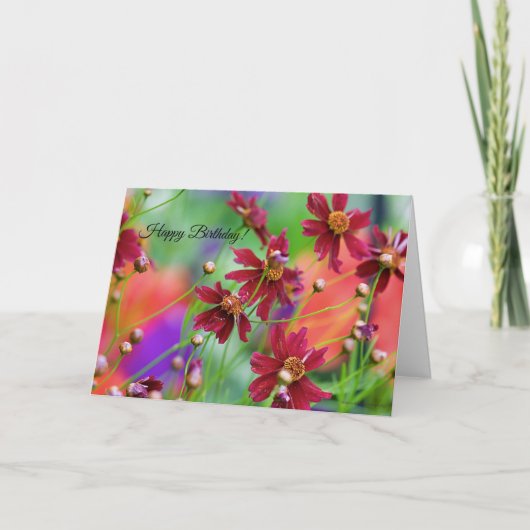 ワイルドフラワーズ誕生日カード カード (正面)