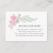 ワイルドフラワーズ開花フローラブックベビーシャワー エンクロージャーカード (正面)