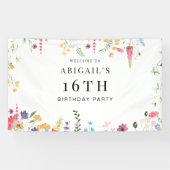 ワイルドフラワーズ16thバースデーパーティーへようこそ 横断幕 (横)