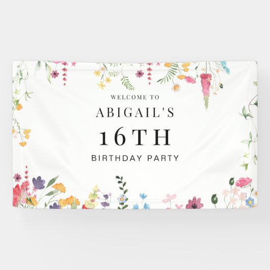 ワイルドフラワーズ16thバースデーパーティーへようこそ 横断幕 (横)
