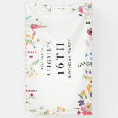 ワイルドフラワーズ16thバースデーパーティーへようこそ 横断幕 (縦)