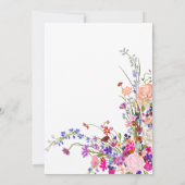 ワイルドフラワーズ1st誕生日タイムカプセル文字 招待状 (裏面)