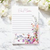 ワイルドフラワーズ1st誕生日タイムカプセル文字 招待状