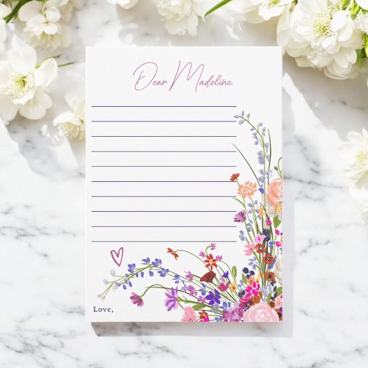 ワイルドフラワーズ1st誕生日タイムカプセル文字 招待状