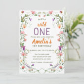ワイルドフラワーズ1st誕生日ワイルドワン 招待状 (スタンド正面)