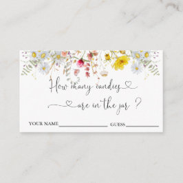 ワイルドフラワーズ　お菓子の数を当てて！同封カード エンクロージャーカード