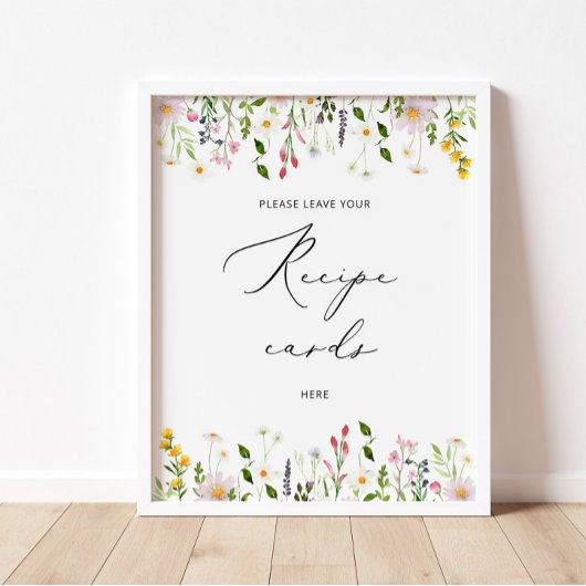 ワイルドフラワーズ　ここにレシピカードを置いてください ポスター