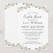 ワイルドフラワーズ ウェディング, ボヘミアンフローラル  ブライダルシャワーパーティー招待状 招待状 (正面/裏面)