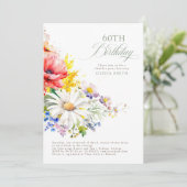 ワイルドフラワーズ エレガント バースデーパーティー 招待状 (スタンド正面)