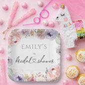 ワイルドフラワーズ エレガント ブライダルシャワー ペーパー プレート (パーティー)