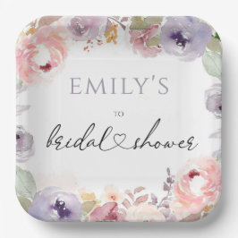 ワイルドフラワーズ エレガント ブライダルシャワー ペーパー プレート