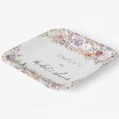 ワイルドフラワーズ エレガント ブライダルシャワー ペーパー プレート (傾斜あり)