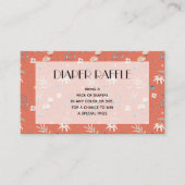 ワイルドフラワーズ テラコッタ ベビーシャワー おむつラッフル エンクロージャーカード (正面)