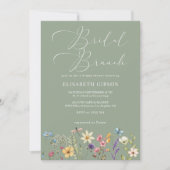 ワイルドフラワーズ&バタフライセージグリーンブライダルブランチ 招待状 (正面)