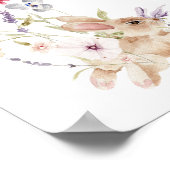 ワイルドフラワーズ&バンニーズベビーシャワー ポスター (角)