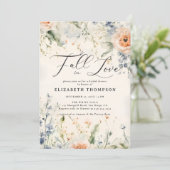 ワイルドフラワーズ フェテ ロマンティック フォール ラブ ブライズシャワー 招待状 (スタンド正面)