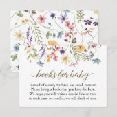 ワイルドフラワーズ ベビーシャワー ブックリクエスト カード (正面/裏面)