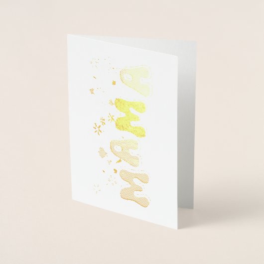 ワイルドフラワーズ ママ 母の日 ホイル カード (正面)