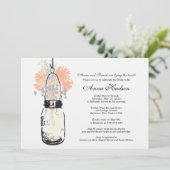 ワイルドフラワーズ&メイソンジャーブライダルシャワー 招待状 (スタンド正面)
