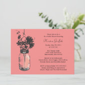 ワイルドフラワーズ&メイソンジャーブライダルシャワー 招待状 (スタンド正面)
