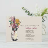 ワイルドフラワーズ&メイソンジャーブライダルシャワー 招待状 (スタンド正面)