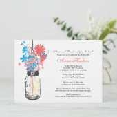 ワイルドフラワーズ&メイソンジャーブライダルシャワー 招待状 (スタンド正面)