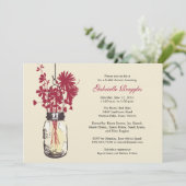 ワイルドフラワーズ&メイソンジャーブライダルシャワー 招待状 (スタンド正面)