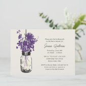 ワイルドフラワーズ&メイソンジャーブライダルシャワー 招待状 (スタンド正面)