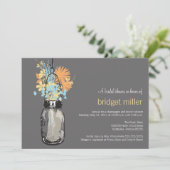 ワイルドフラワーズ&メイソンジャーブライダルシャワー 招待状 (スタンド正面)
