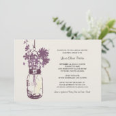 ワイルドフラワーズ&メイソンジャーブライダルシャワー 招待状 (スタンド正面)