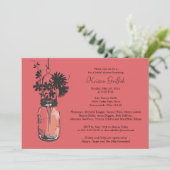 ワイルドフラワーズ&メイソンジャーブライダルシャワー 招待状 (スタンド正面)