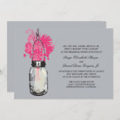 ワイルドフラワーズ&メイソンジャールリハーサルディナー 招待状 (正面/裏面)