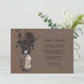 ワイルドフラワーズ&メイソンジャー結婚式招待状 招待状 (スタンド正面)