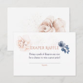 ワイルドフラワーズ モダン ベイビー シャワー おむつラッフル エンクロージャーカード (正面/裏面)