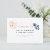 ワイルドフラワーズ モダン ベイビー シャワー おむつラッフル エンクロージャーカード (スタンド正面)